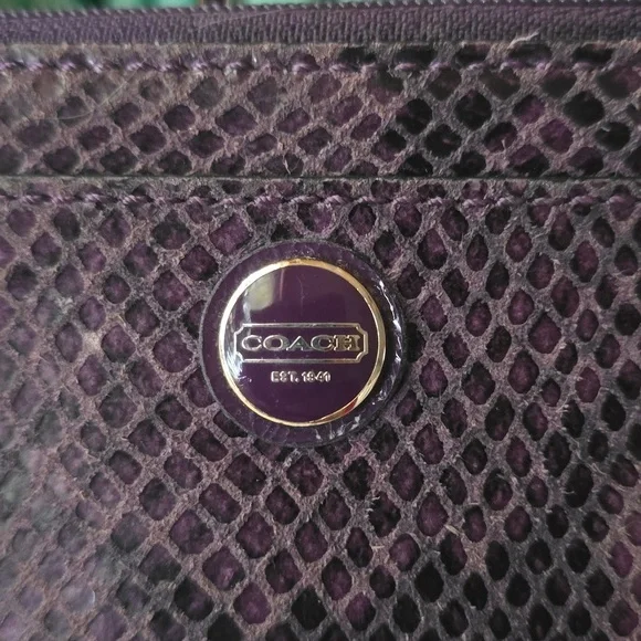 ๐๐ LOW START ๐๐Coach Purple id Card Holder And Purse Bling - Picture 2 of 9